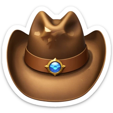 Just a Cowboy hat cartoonish sticker