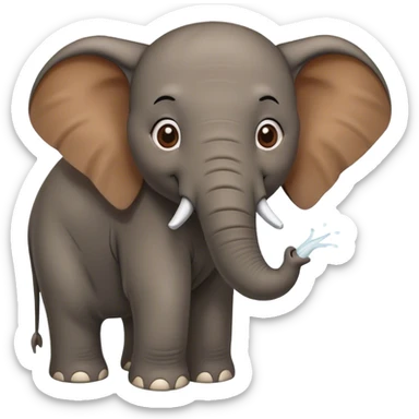 Elephant taking a dump sticker