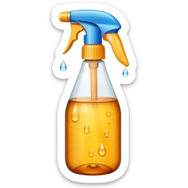 Fine mist amber spray bottle sticker