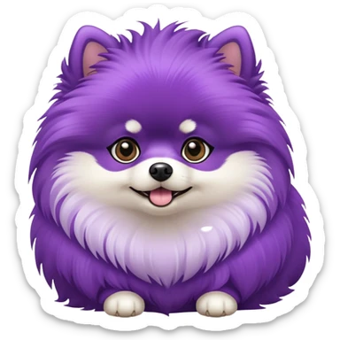 Purple Pomeranian  sticker