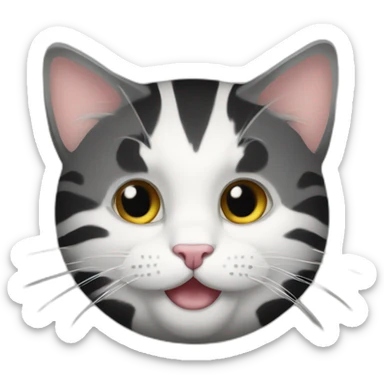 Gros chat avec rayures noires sticker