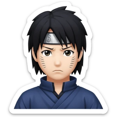 sasuke uchiha anime charther sticker