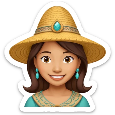 Disney raya with her salakot filipino hat sticker