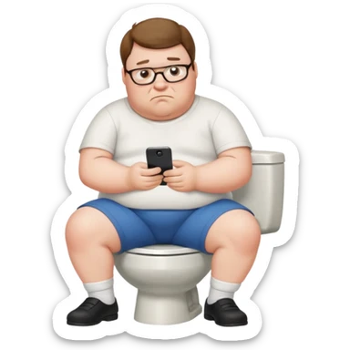 can you do  Peter Griffin sitting on the toilet playing on his phone sticker