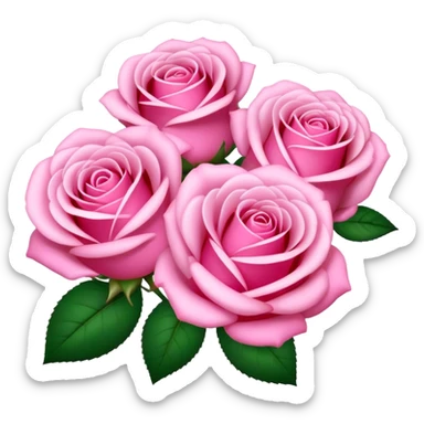 pink roses sticker