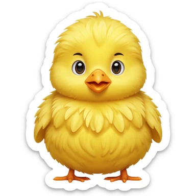 Baby chick with a fun sticker