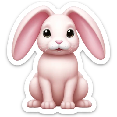 light pink bunny sticker