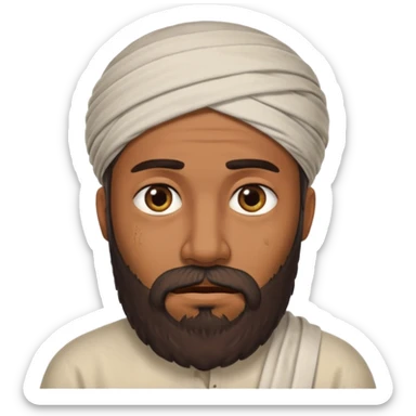 Constipated Arab man with beard that really needs to poop sticker