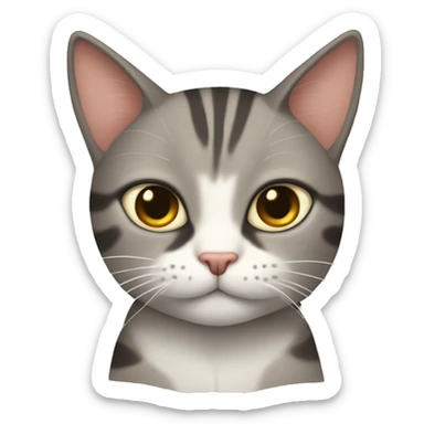 Gato y moño sticker