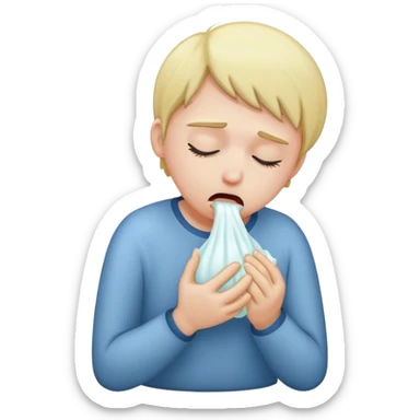 Someone vomiting sticker