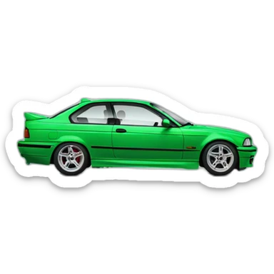 BMW E36 green sticker
