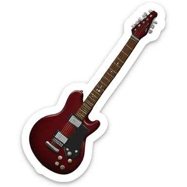 Dark red guitar sticker