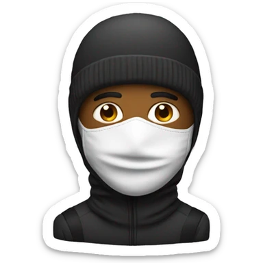 Man with ski mask sticker