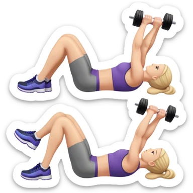 weighted glute bridges sticker