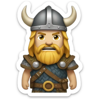 viking fou de rage sticker