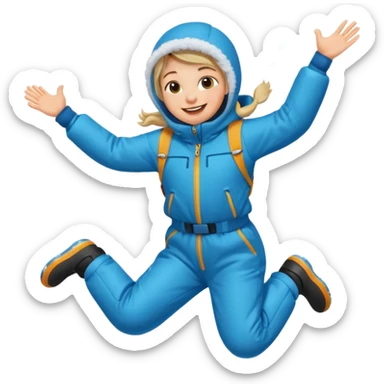 Snow jump sticker