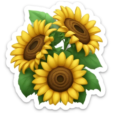 Bouquet of sunflowers and roses sticker