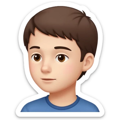 A boy showing right cheek to her mother asking for a gentle playful slap only boy no picture of mother included in emoji
Give side view of right cheek sticker