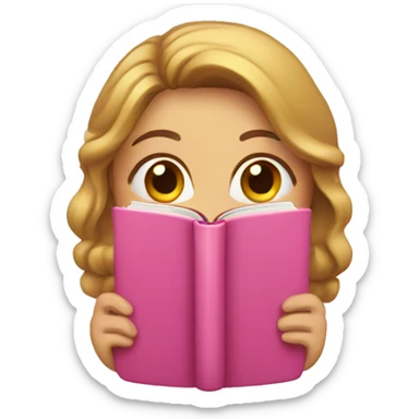 Lady holding pink Bible  sticker