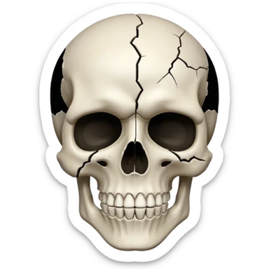 Skull face mind blown sticker