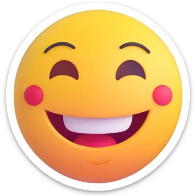 3D smiley emoji, girly, smiling, centered, with large colorful youthful elegant font text below: Alexandra sticker