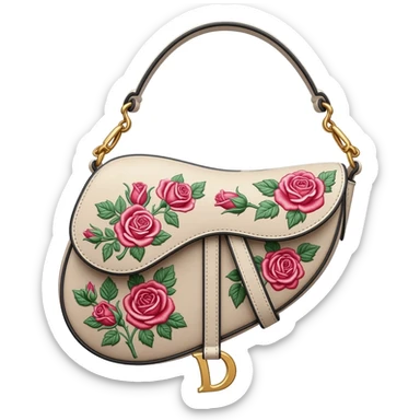 floral dior saddle bag sticker