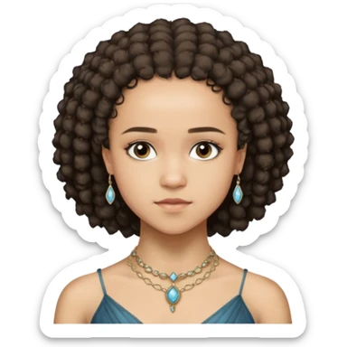 Missandei  from Games of throne character face only front face sticker
