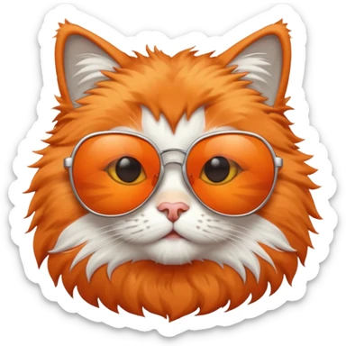 Cat with sunglasses sticker