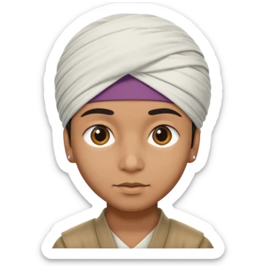 turban indian boy sticker