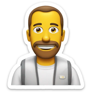 Write "good morning" in the style of the Simpsons series sticker