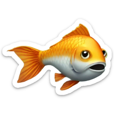 A fish playing pool sticker