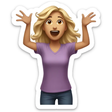 girl falling sticker