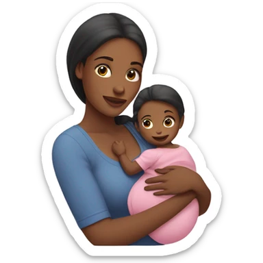 Mommy and baby girl  sticker