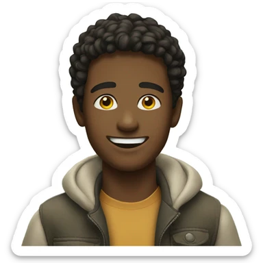 solo boy smiling outdoors sticker