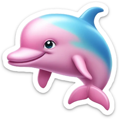 pink dolphin sticker