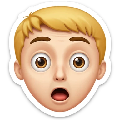 astonished man sticker