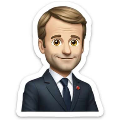 Emmanuel Macron qui joue à la console de jeu sticker