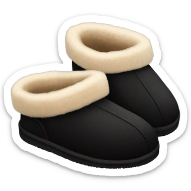 black UGG slippers sticker
