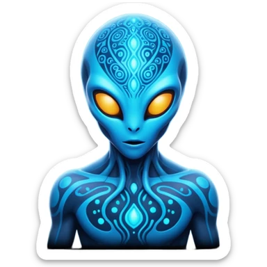 Cosmic entity, alien sticker