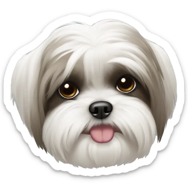 White shih tzu sticker