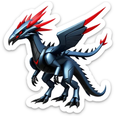 Punk’ish Edgy Futuristic Badass Dark Gothic Zekrom-Dialga-Aurorus-Hybrid-Creature sticker