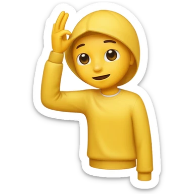 Dabbing emoji sticker