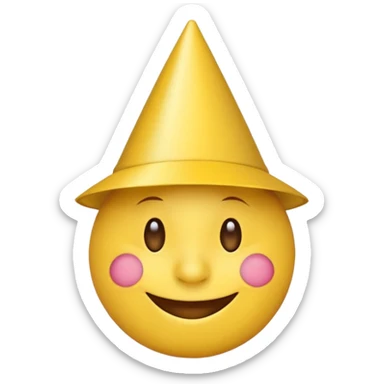 2026 happy new year yellow faced emoji with a 2026 party hat sticker