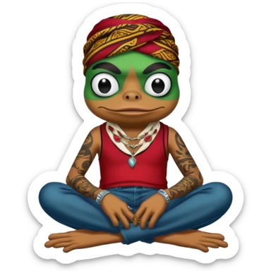 mach mir pepe emotes für twitch im chicano style sticker