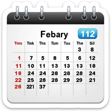 fecha del dia 11 de febrero de 2026 sticker
