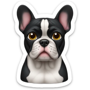 bouledogue francais noir sticker