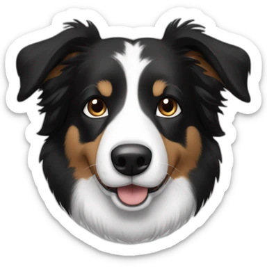 Bordie Collie short hair black and white sticker