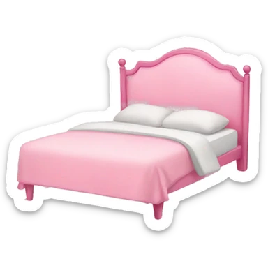 pink bed  sticker