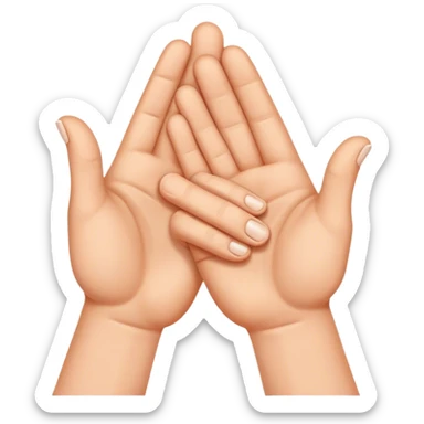 2 hands squeezing  sticker