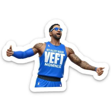 cosplay basketball look at the moon sticker